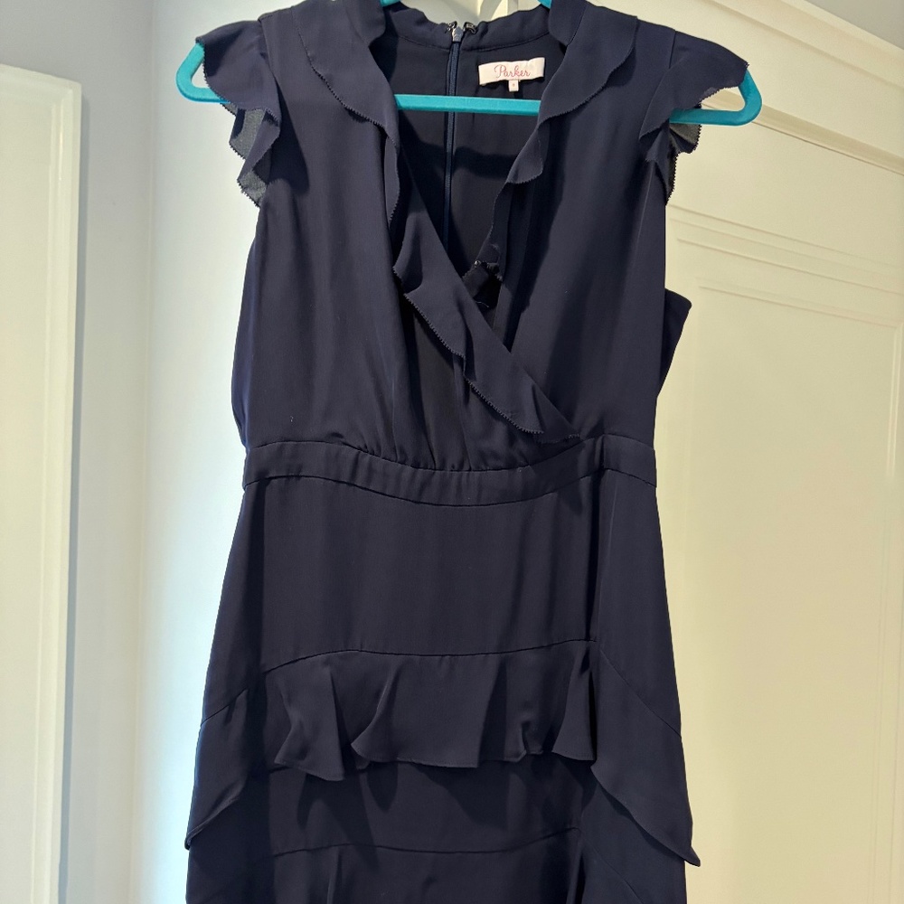 Navy Chiffon Style Dress